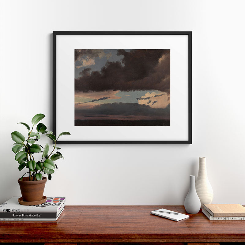 "Cloud Study" by Knud Baade, 1839 Framed Art Print