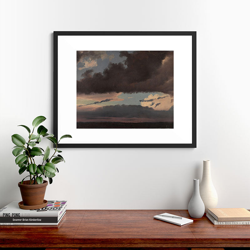 "Cloud Study" by Knud Baade, 1839 Framed Art Print