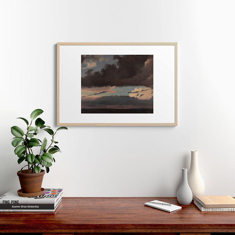 "Cloud Study" by Knud Baade, 1839 Framed Art Print