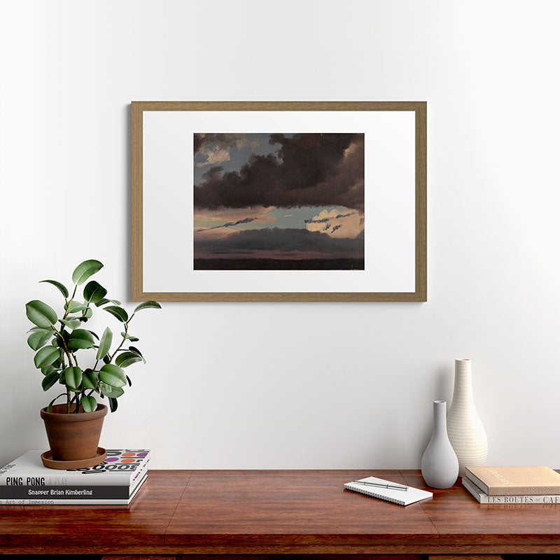 "Cloud Study" by Knud Baade, 1839 Framed Art Print
