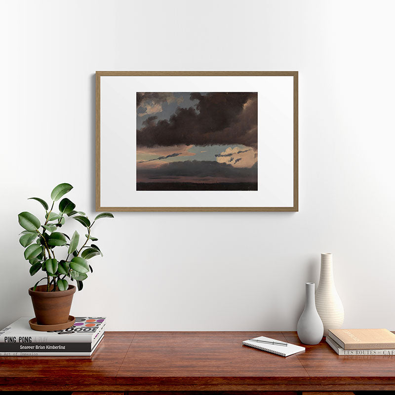 "Cloud Study" by Knud Baade, 1839 Framed Art Print