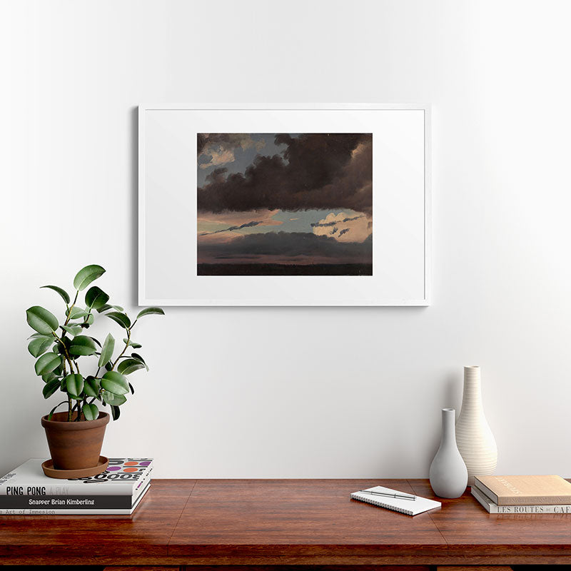 "Cloud Study" by Knud Baade, 1839 Framed Art Print