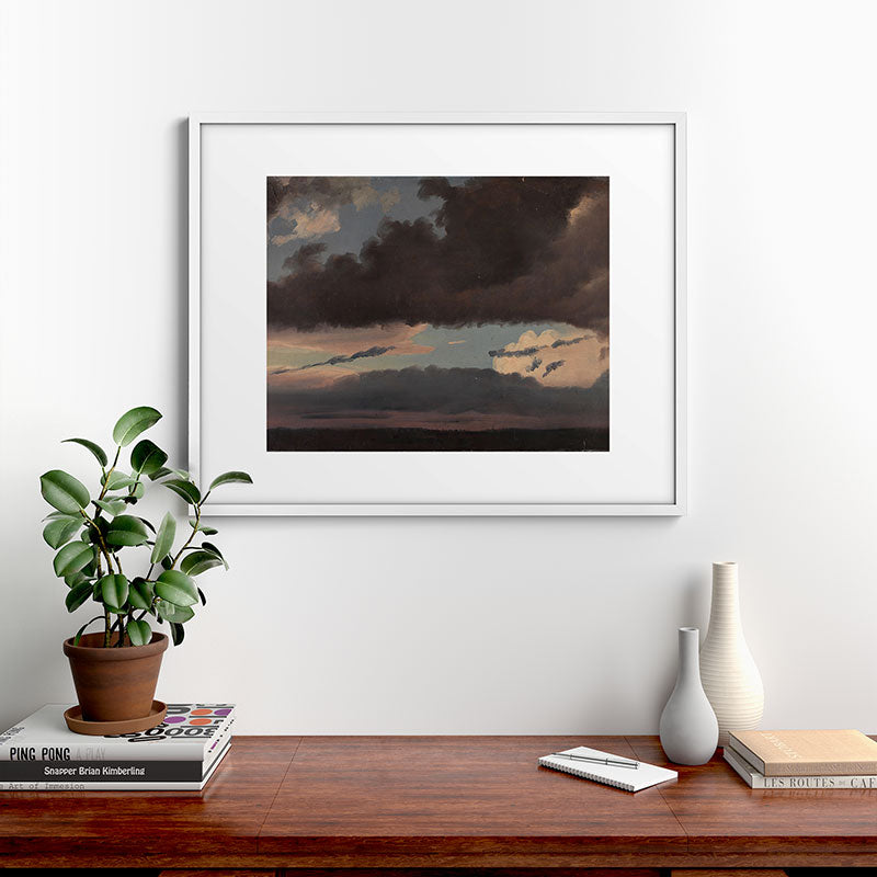 "Cloud Study" by Knud Baade, 1839 Framed Art Print