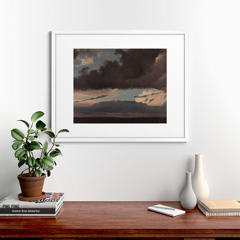 "Cloud Study" by Knud Baade, 1839 Framed Art Print