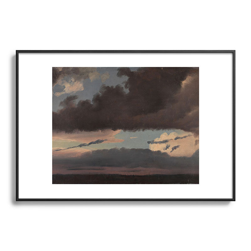 "Cloud Study" by Knud Baade, 1839 Framed Art Print