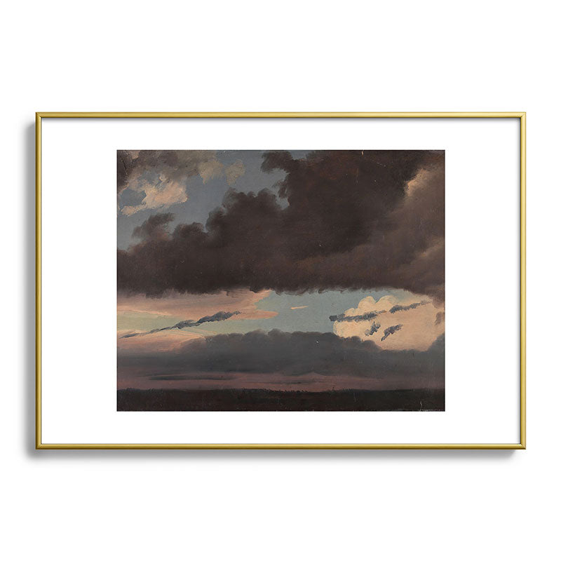 "Cloud Study" by Knud Baade, 1839 Framed Art Print