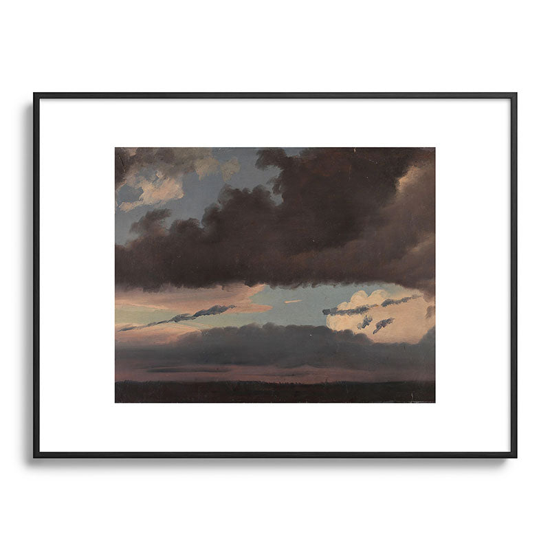 "Cloud Study" by Knud Baade, 1839 Framed Art Print