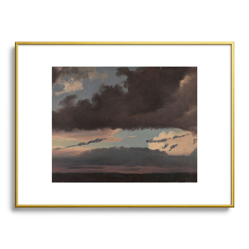 "Cloud Study" by Knud Baade, 1839 Framed Art Print