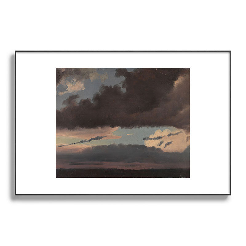 "Cloud Study" by Knud Baade, 1839 Framed Art Print