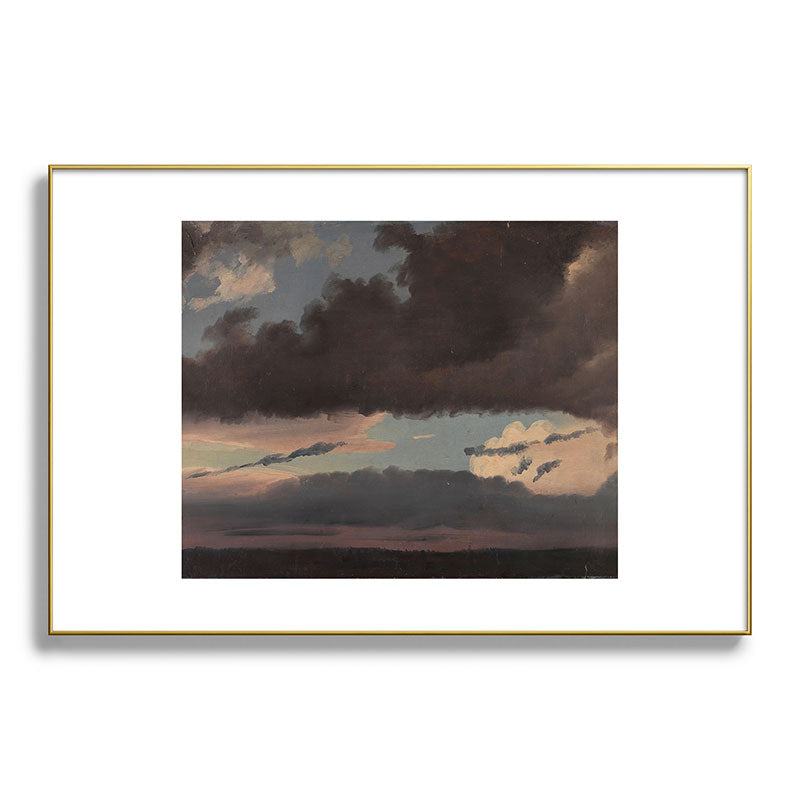 "Cloud Study" by Knud Baade, 1839 Framed Art Print