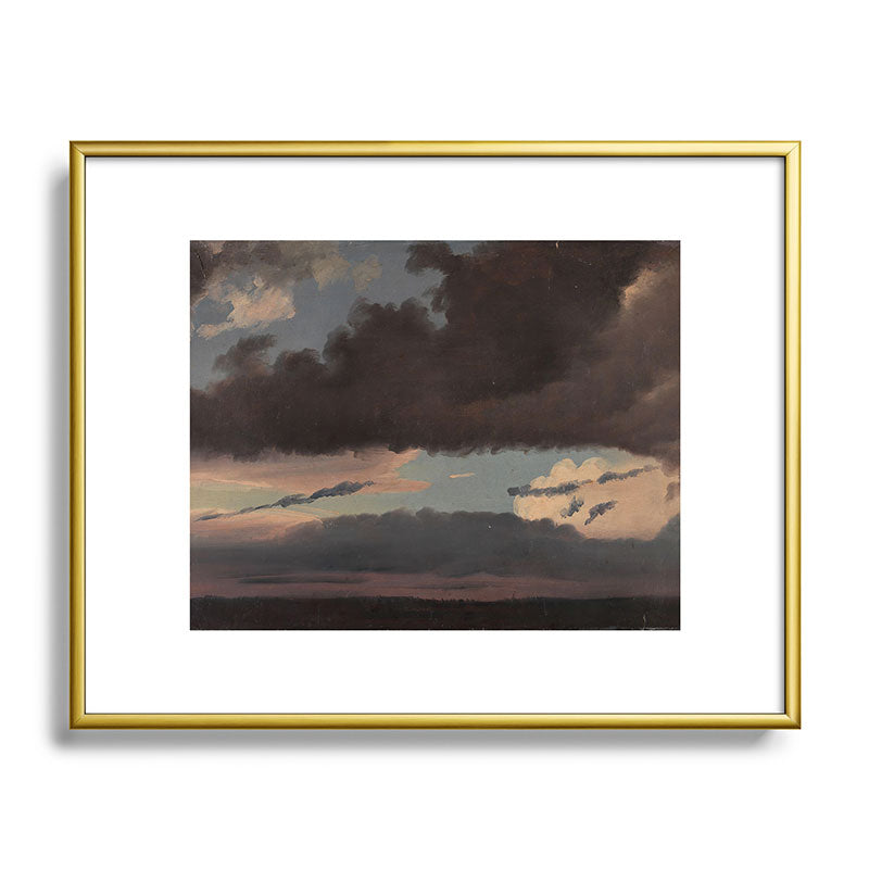 "Cloud Study" by Knud Baade, 1839 Framed Art Print