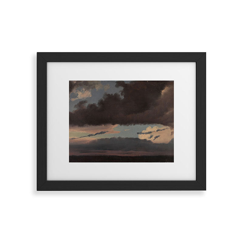 "Cloud Study" by Knud Baade, 1839 Framed Art Print