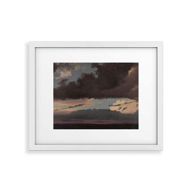 "Cloud Study" by Knud Baade, 1839 Framed Art Print