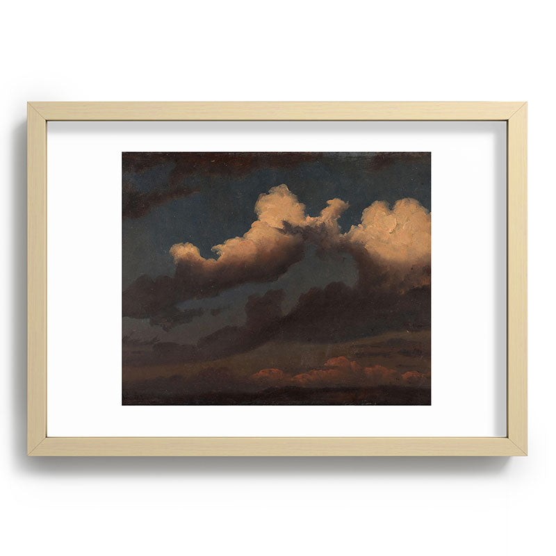 "Cloud Study" by Knud Baade, 1843 Framed Art Print