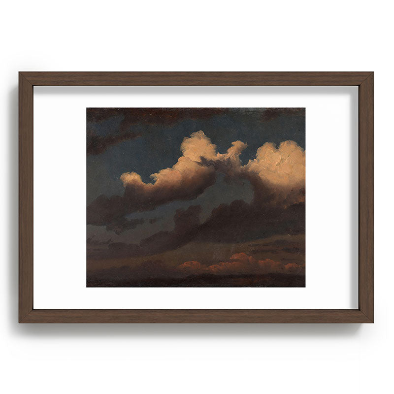"Cloud Study" by Knud Baade, 1843 Framed Art Print