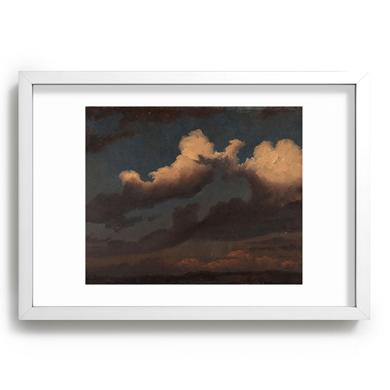 "Cloud Study" by Knud Baade, 1843 Framed Art Print