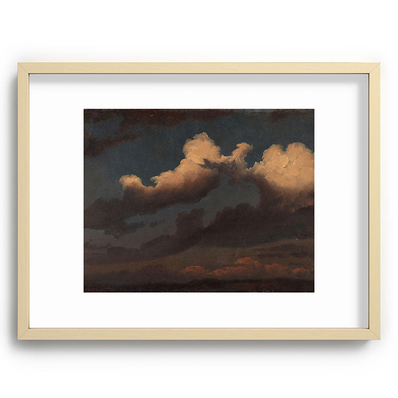 "Cloud Study" by Knud Baade, 1843 Framed Art Print