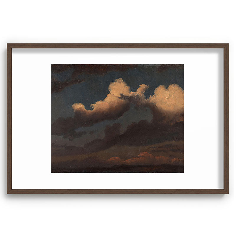 "Cloud Study" by Knud Baade, 1843 Framed Art Print