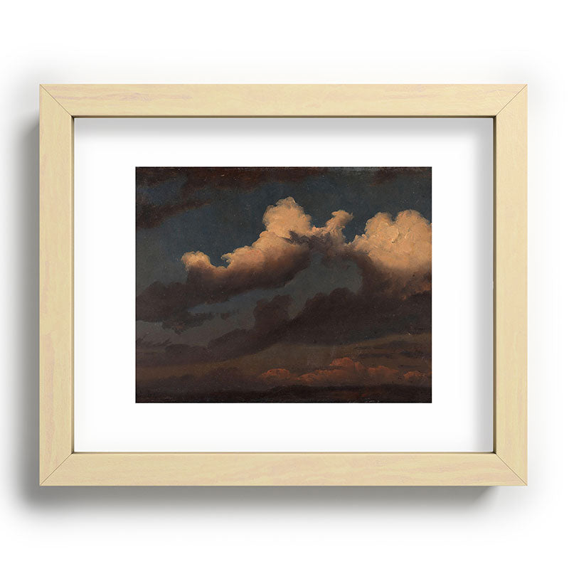 "Cloud Study" by Knud Baade, 1843 Framed Art Print
