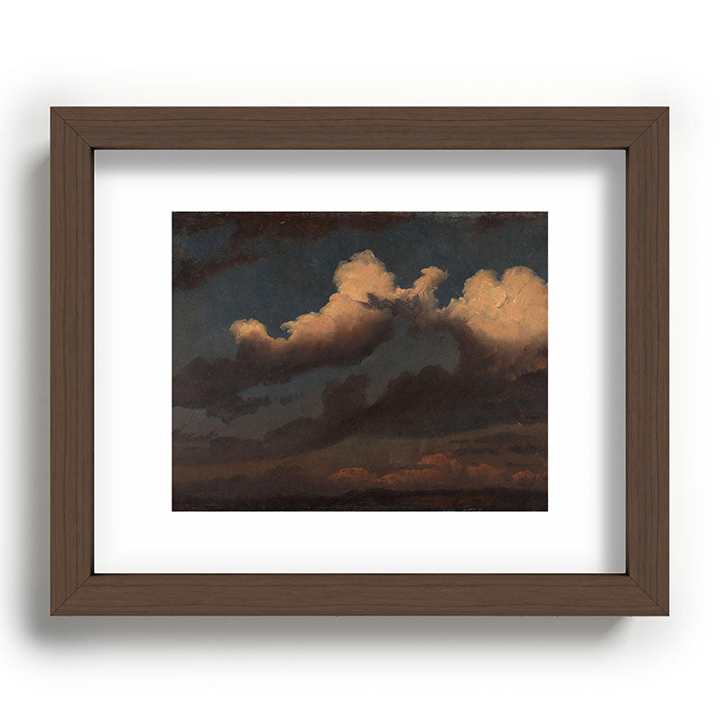 "Cloud Study" by Knud Baade, 1843 Framed Art Print