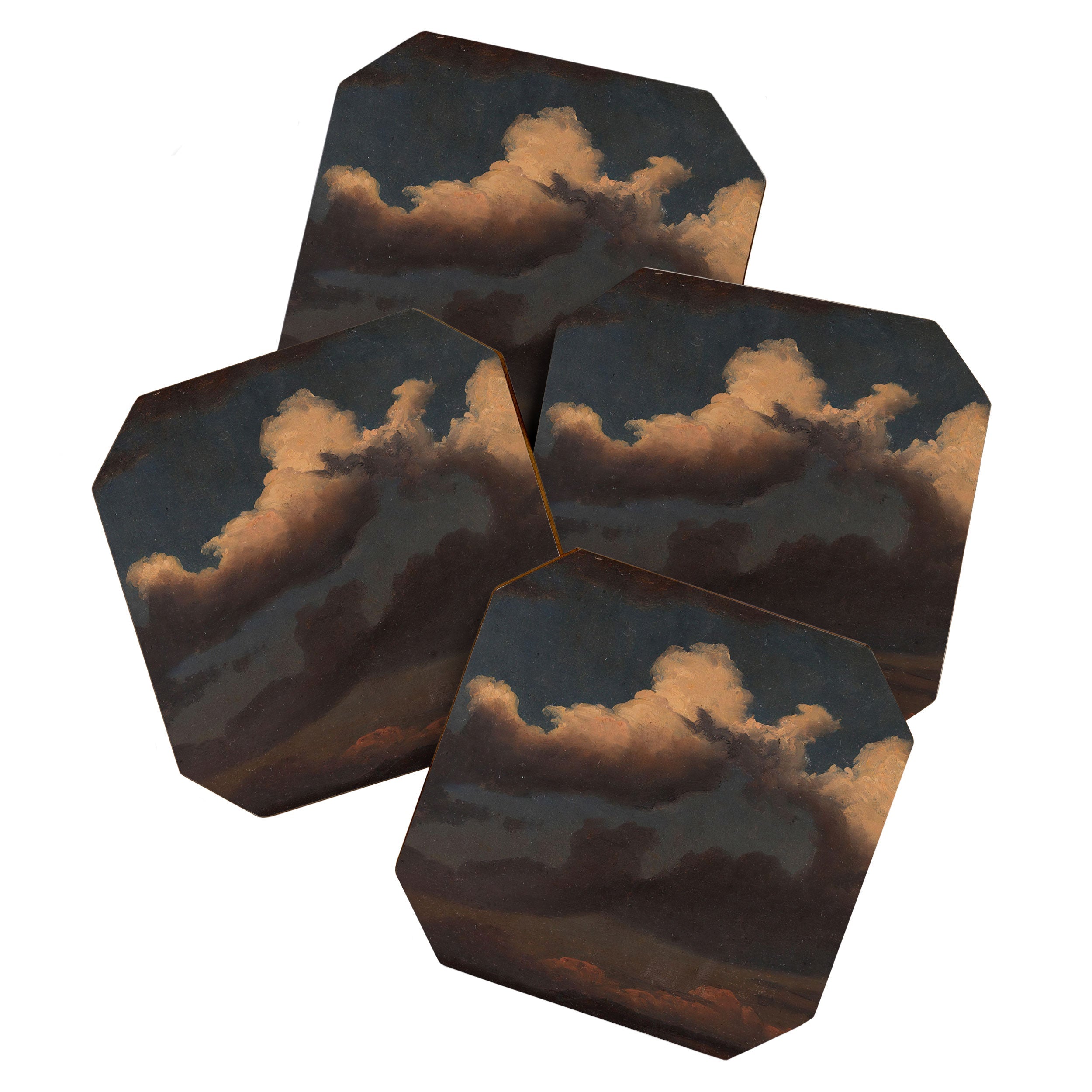 "Cloud Study" by Knud Baade, 1843 Coaster