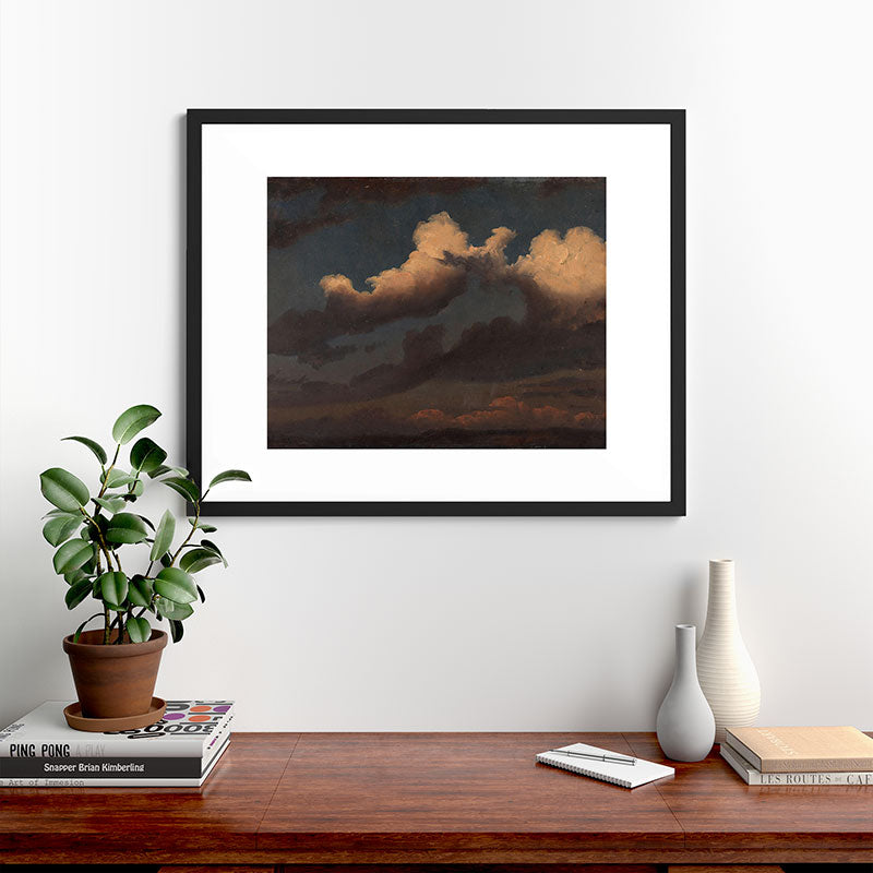 "Cloud Study" by Knud Baade, 1843 Framed Art Print