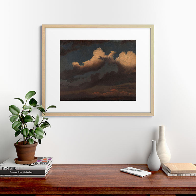 "Cloud Study" by Knud Baade, 1843 Framed Art Print