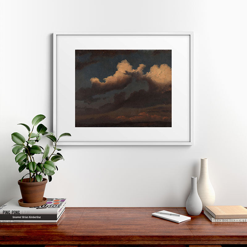 "Cloud Study" by Knud Baade, 1843 Framed Art Print