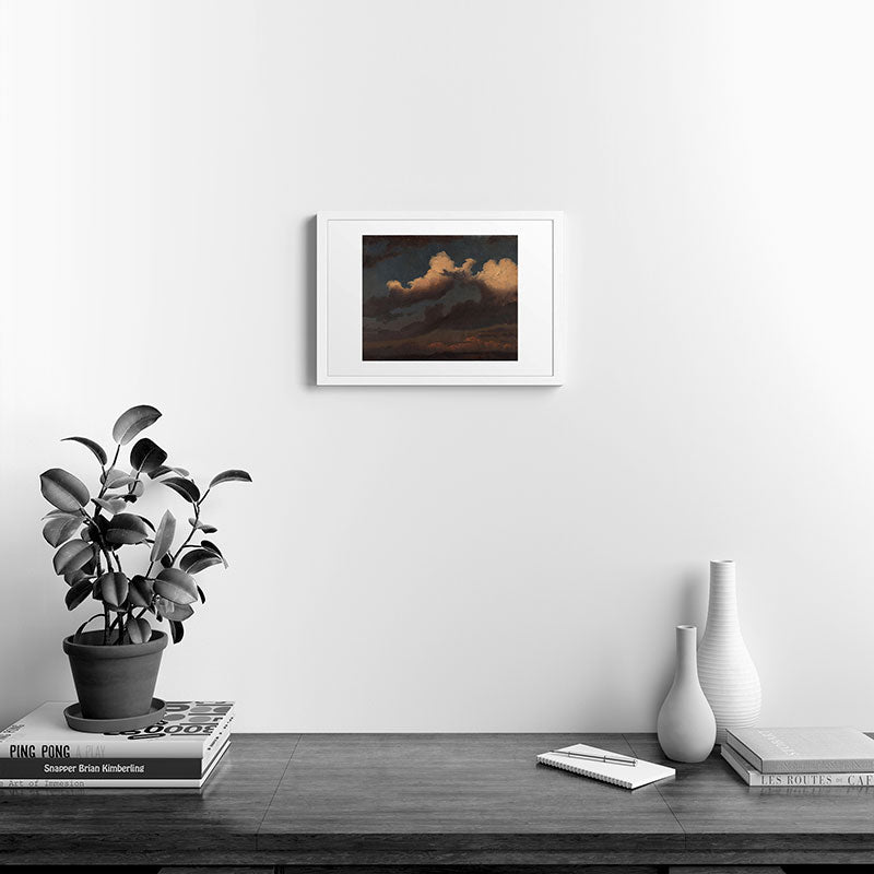 "Cloud Study" by Knud Baade, 1843 Framed Art Print