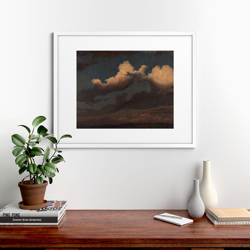 "Cloud Study" by Knud Baade, 1843 Framed Art Print