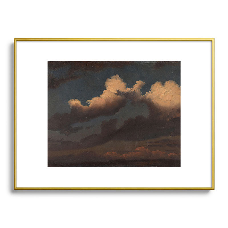 "Cloud Study" by Knud Baade, 1843 Framed Art Print