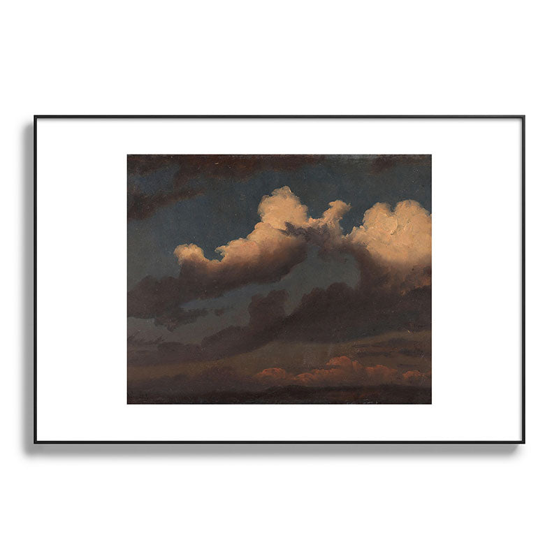 "Cloud Study" by Knud Baade, 1843 Framed Art Print