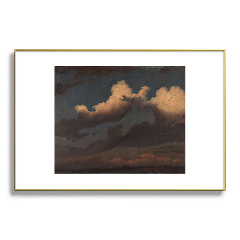 "Cloud Study" by Knud Baade, 1843 Framed Art Print