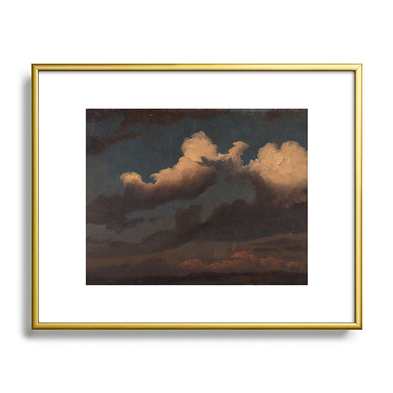 "Cloud Study" by Knud Baade, 1843 Framed Art Print