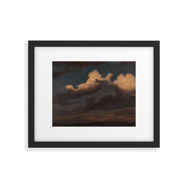 "Cloud Study" by Knud Baade, 1843 Framed Art Print