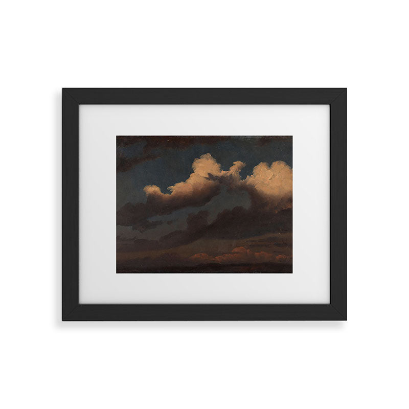 "Cloud Study" by Knud Baade, 1843 Framed Art Print