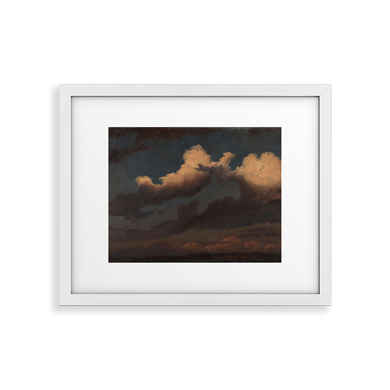 "Cloud Study" by Knud Baade, 1843 Framed Art Print