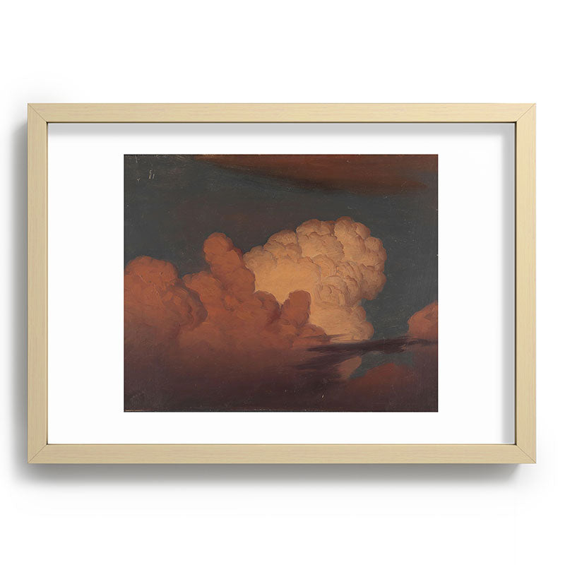 "Cloud Study" by Knud Baade, 1850 Framed Art Print