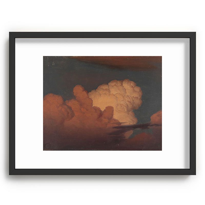 "Cloud Study" by Knud Baade, 1850 Framed Art Print