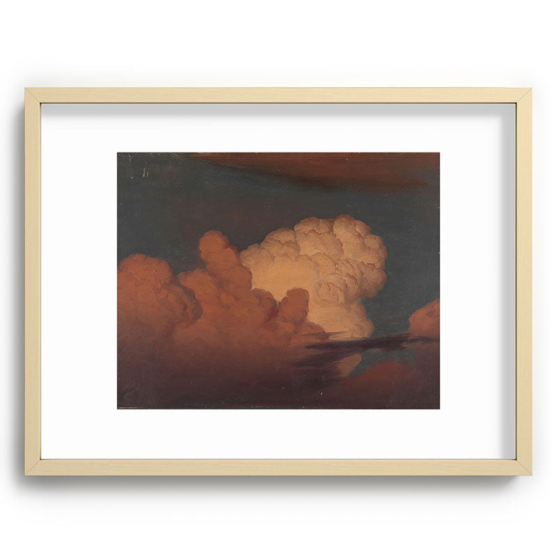 "Cloud Study" by Knud Baade, 1850 Framed Art Print