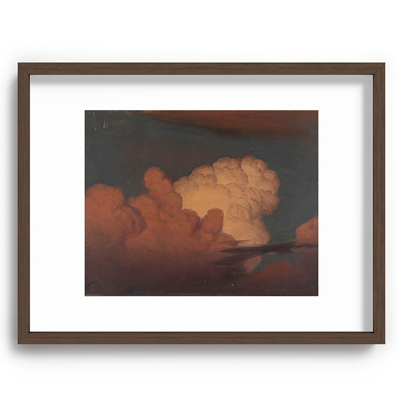"Cloud Study" by Knud Baade, 1850 Framed Art Print