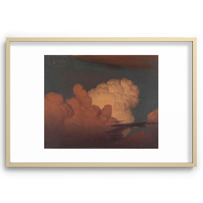 "Cloud Study" by Knud Baade, 1850 Framed Art Print