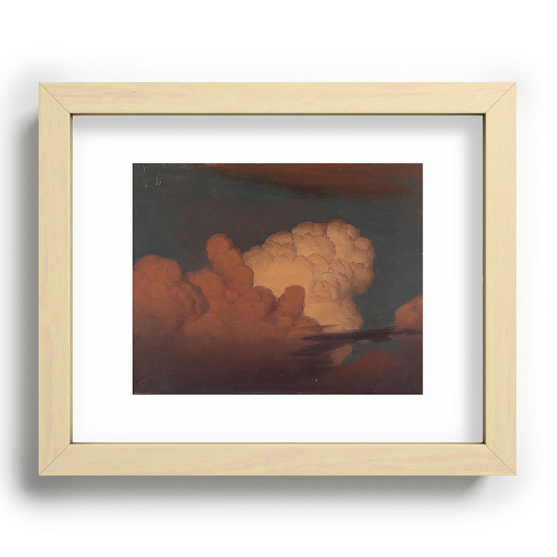 "Cloud Study" by Knud Baade, 1850 Framed Art Print