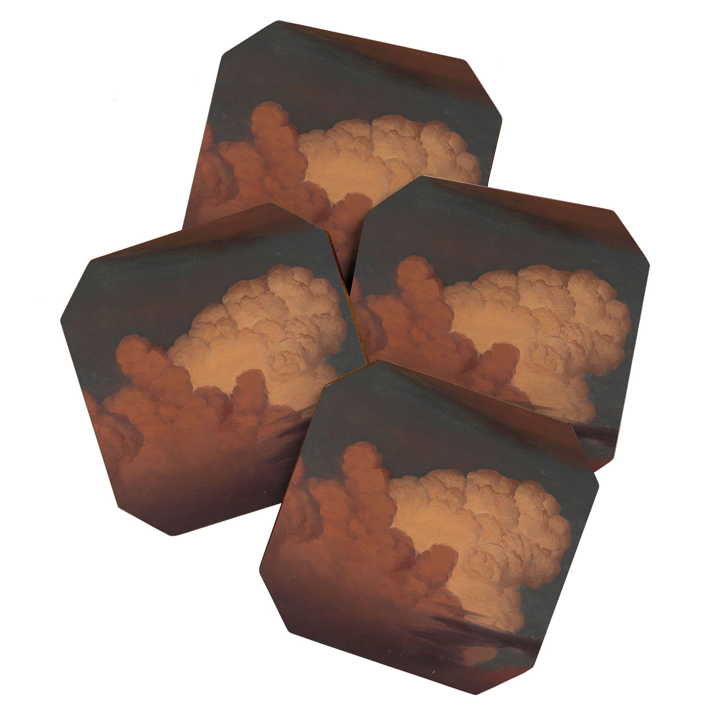 "Cloud Study" by Knud Baade, 1850 Coaster
