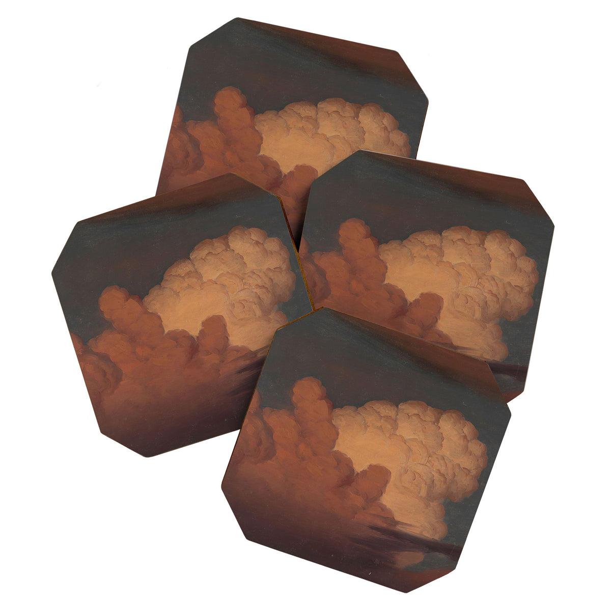 "Cloud Study" by Knud Baade, 1850 Coaster