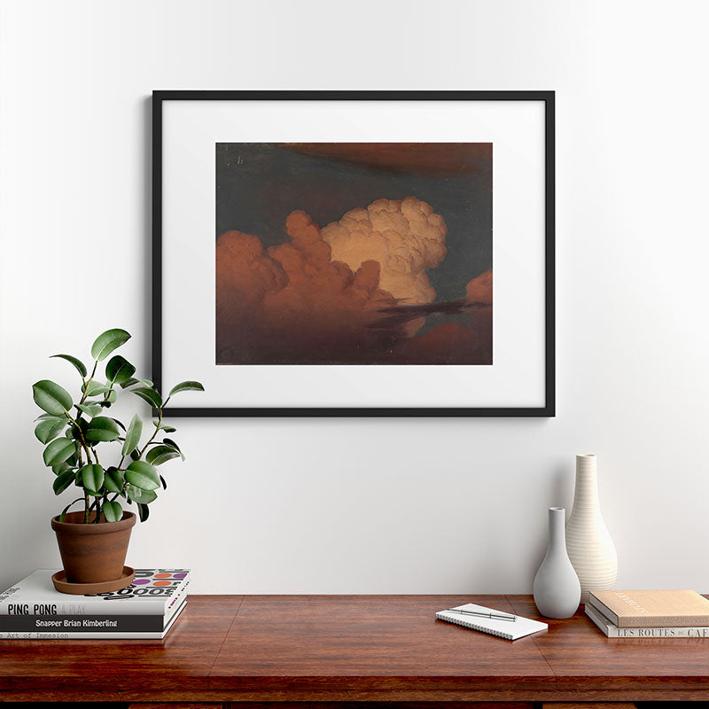 "Cloud Study" by Knud Baade, 1850 Framed Art Print
