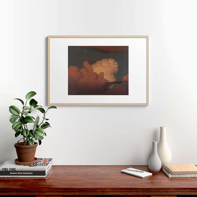 "Cloud Study" by Knud Baade, 1850 Framed Art Print