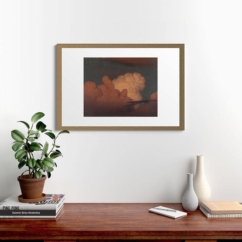 "Cloud Study" by Knud Baade, 1850 Framed Art Print