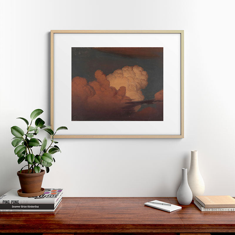 "Cloud Study" by Knud Baade, 1850 Framed Art Print