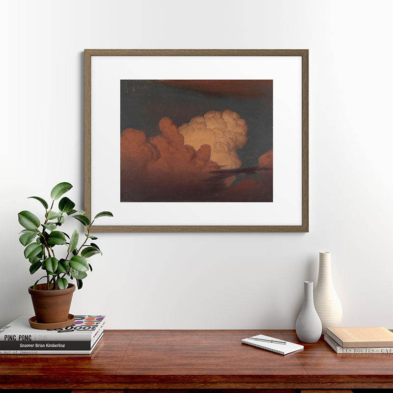 "Cloud Study" by Knud Baade, 1850 Framed Art Print